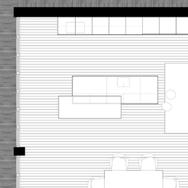 Medidas y distribución de muebles de cocina. Opción 2.